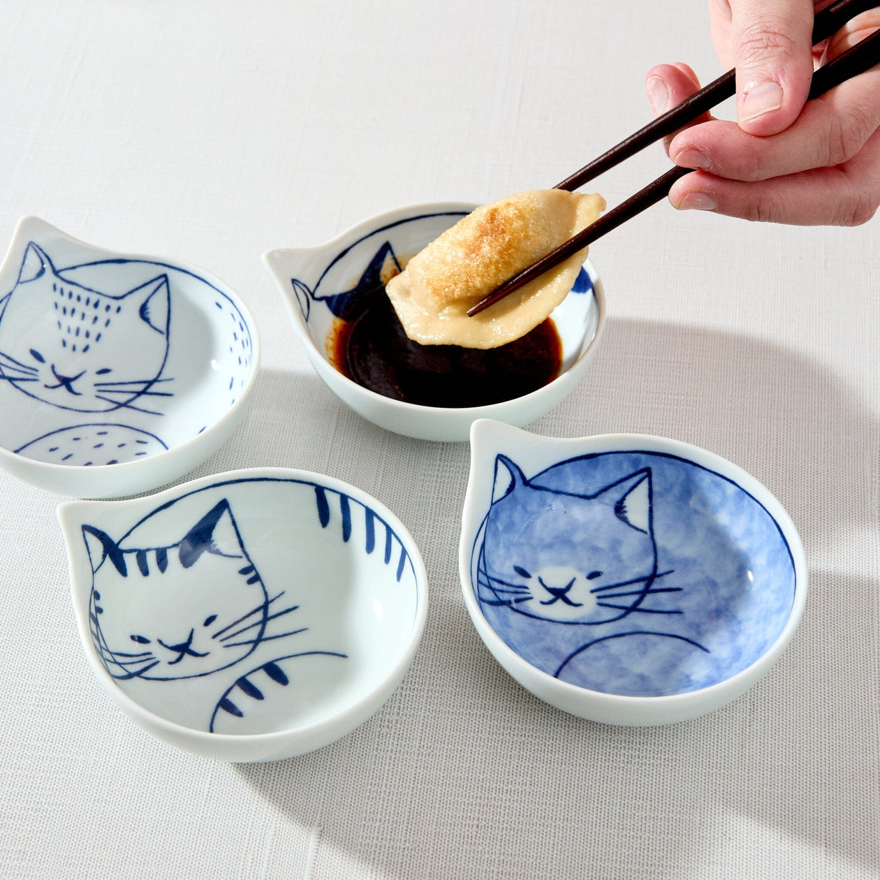 Miya Nekotori Cat Dishes – Set of 4 Tabletop Miya Company 