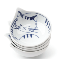 Miya Nekotori Cat Dishes – Set of 4 Tabletop Miya Company 