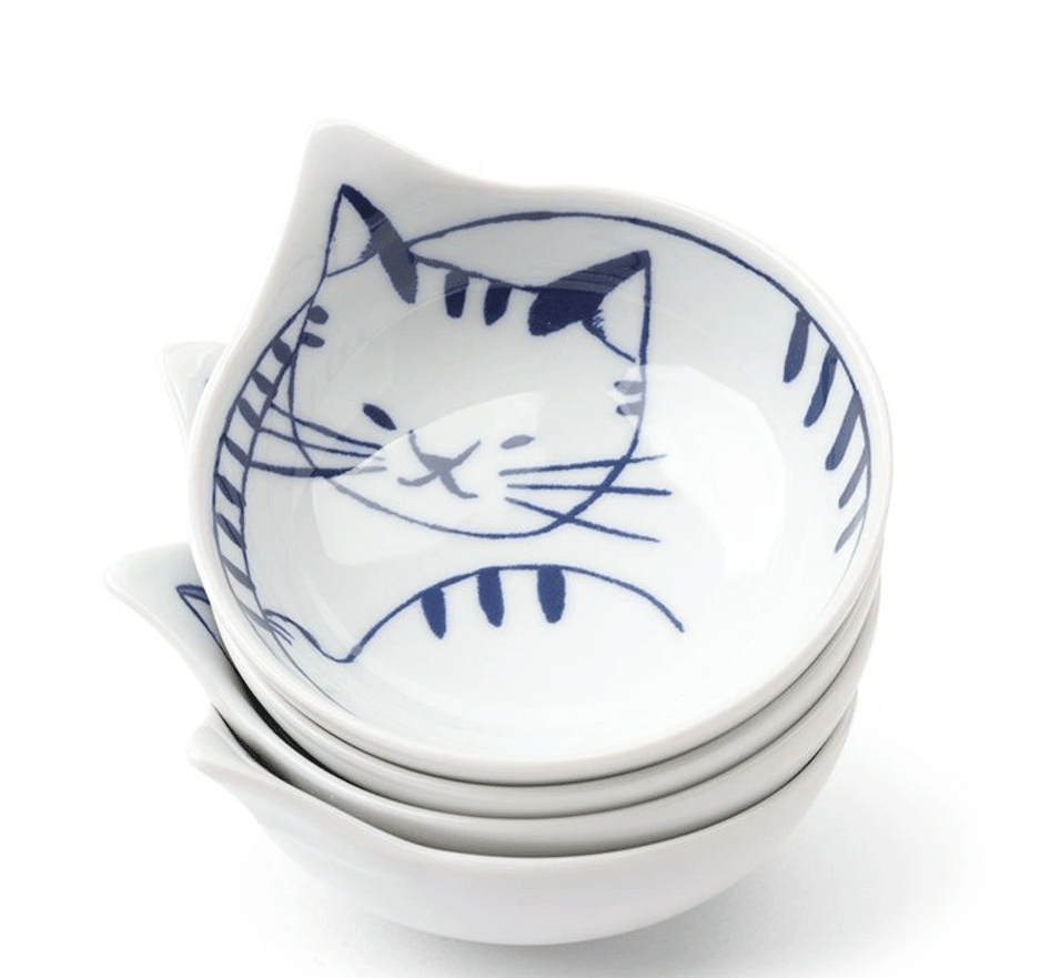 Miya Nekotori Cat Dishes – Set of 4 Tabletop Miya Company 