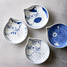 Miya Nekotori Cat Plates – Set of 4 Tabletop Miya Company 