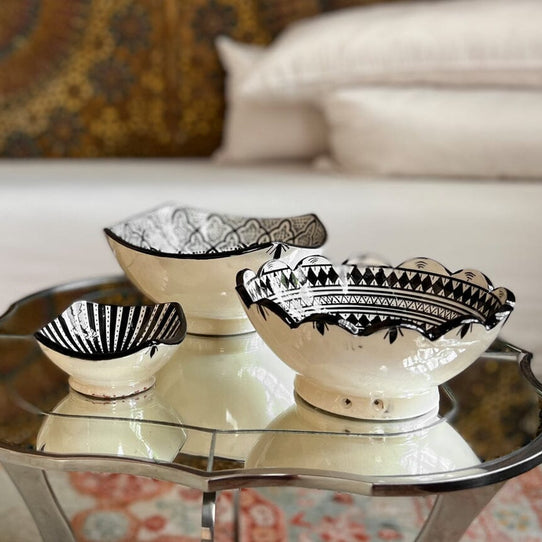 Moroccan Ceramic Nesting Bowls Bowl Verve Culture 