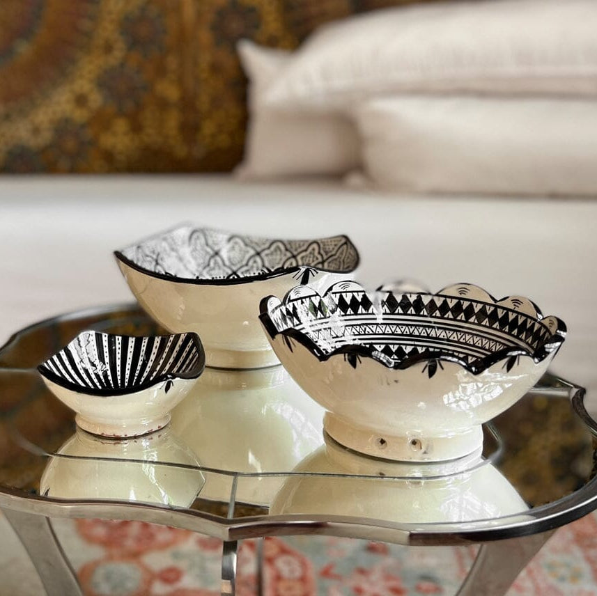 Moroccan Ceramic Nesting Bowls Bowl Verve Culture 