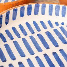 Moroccan Nesting Dish Set - Blue Stripe Bowl Verve Culture 