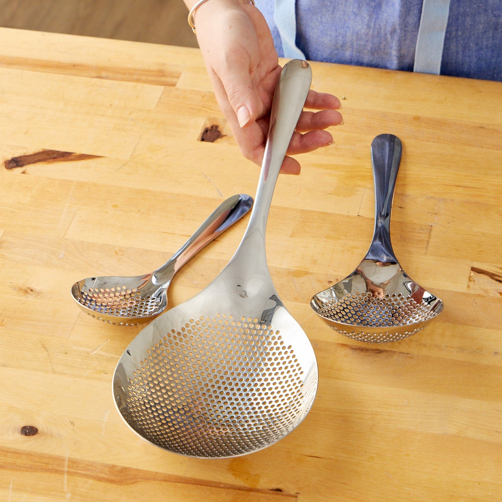 Nonoji Perforated Spoon with Ergonomic Handle - XL Cookware & Tools Y-Yacht 