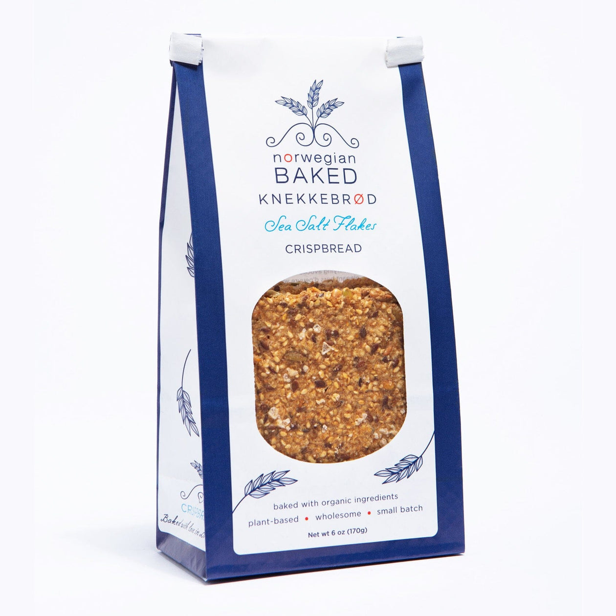 Norwegian Knekkebrød Organic Handcrafted Crispbread Pantry Norwegian Baked Sea Salt 