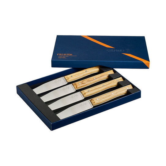 Opinel Facette Steak Knives Olivewood - Set of 4 Opinel 