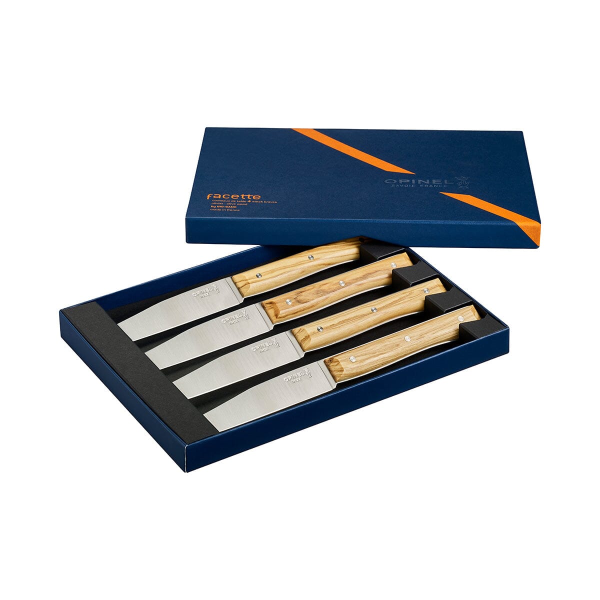 Opinel Facette Steak Knives Olivewood - Set of 4 Opinel 