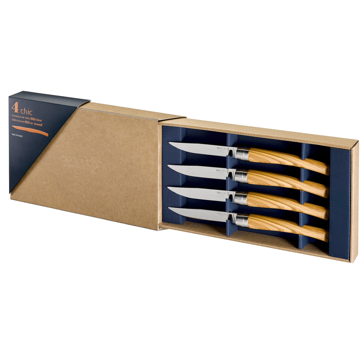 Opinel Table Chic Steak Knives Olivewood - Set of 4 Opinel 