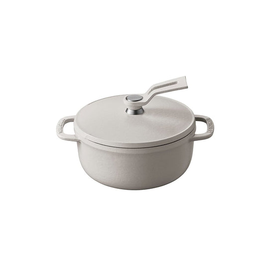 Oven Pot 2.0 | 14cm | Standing Handle Cookware Vermicular Matte Linen Beige 