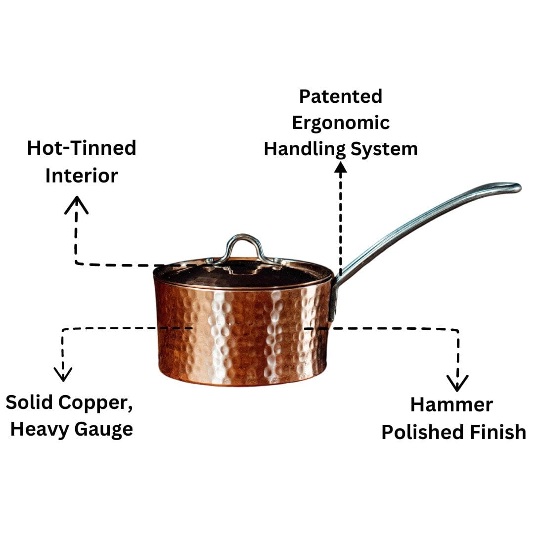 Petite French Copper Butter Pot With Lid Pots & Pans Sertodo 