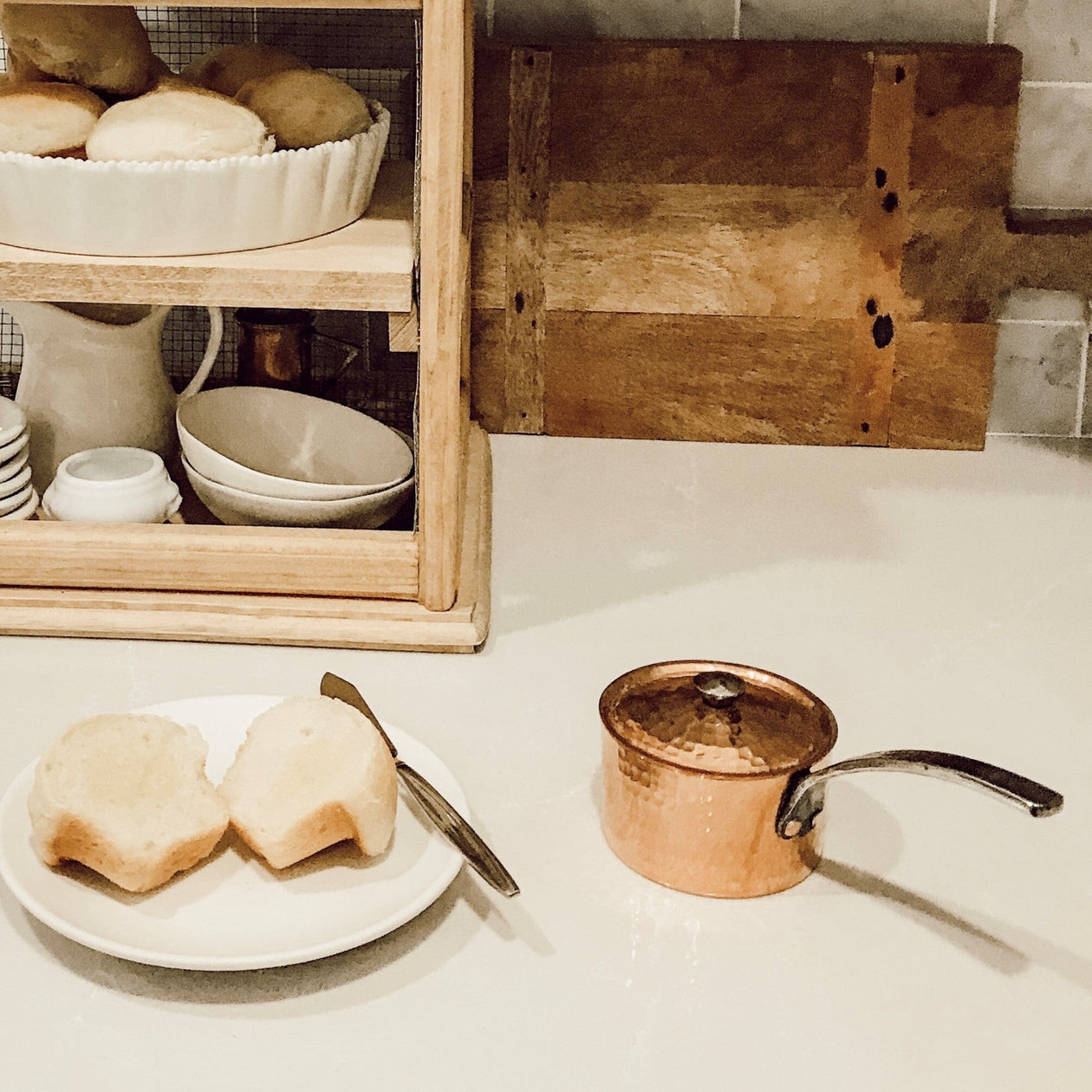 Petite French Copper Butter Pot With Lid Pots & Pans Sertodo 