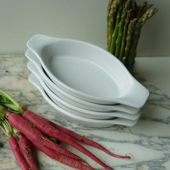 Poterie Renault Handled Oval Dish Set of 2 Equipment Kiss That Frog 