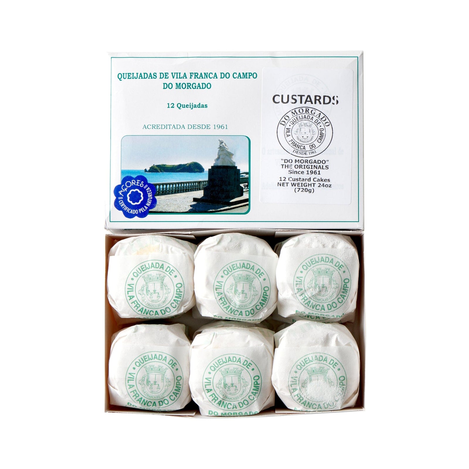 Queijadas de Vila Franca do Campo Do Morgado (Custards) 12 piece Pantry Portugalia Marketplace 