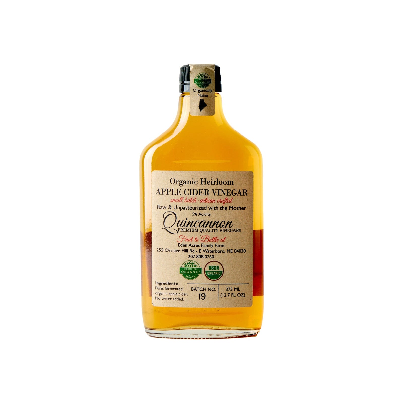 Quincannon Organic Apple Cider Vinegar Pantry Eden Farm 