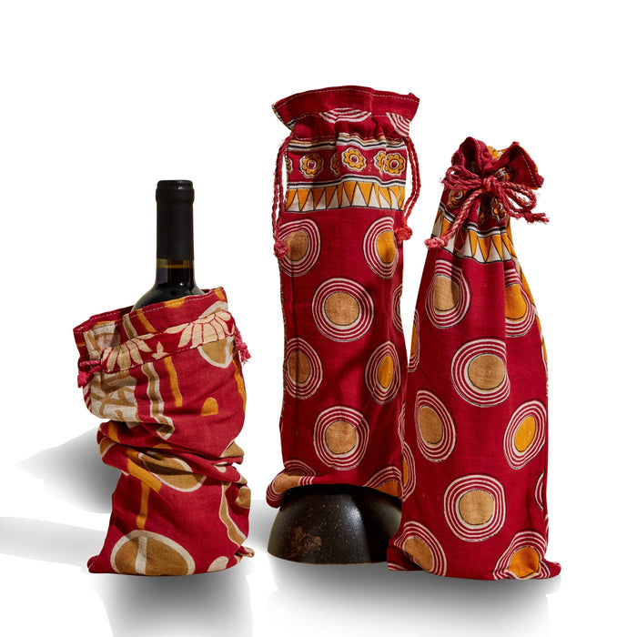 Serrv Sari Wine Bags - Set of 3 Housewares Serrv International 