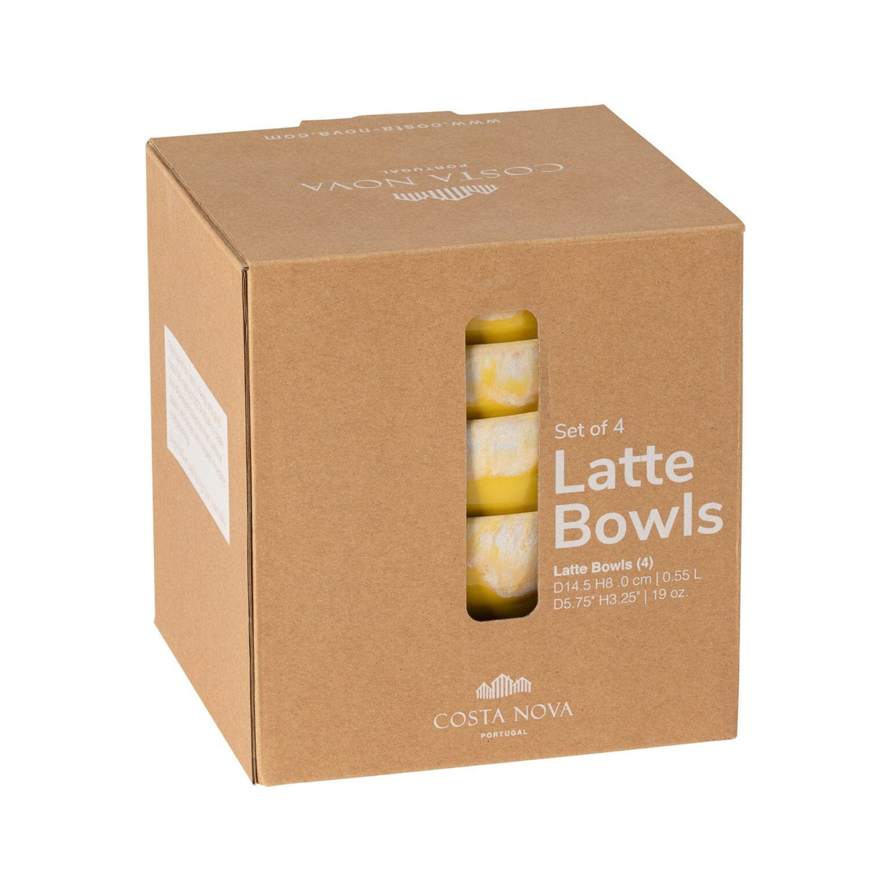 Set 4 Bowls Latte Bowls Bowls COSTA NOVA US Yellow 