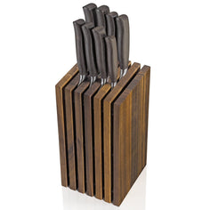 Slotted Knife Block, Walnut, 5.4" x 5.4" x 10.75" Küchenprofi USA 