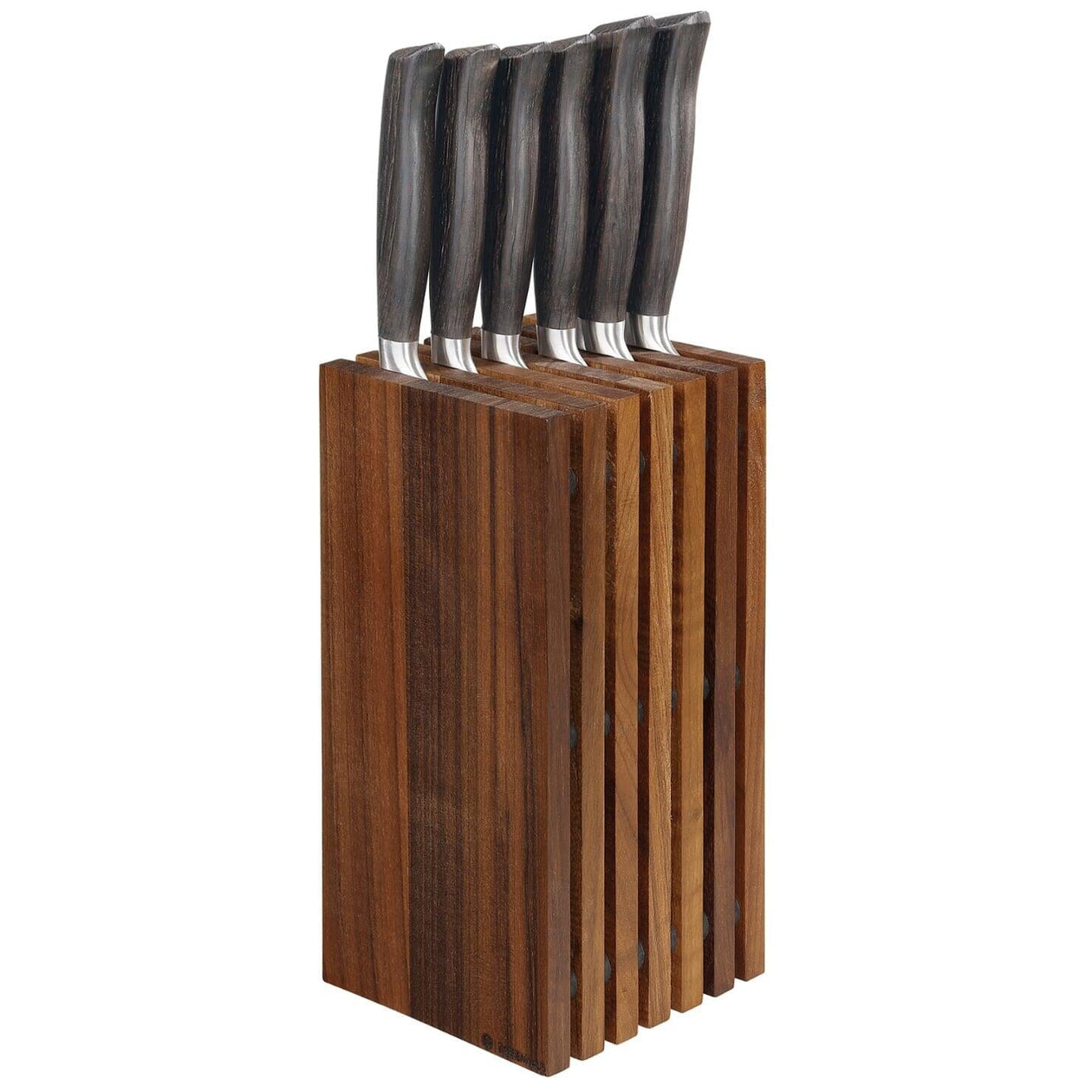 Slotted Knife Block, Walnut, 5.4