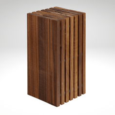 Slotted Knife Block, Walnut, 5.4" x 5.4" x 10.75" Küchenprofi USA 