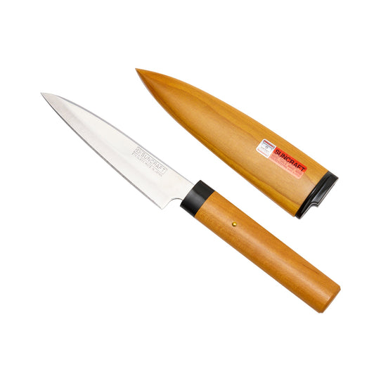 Suncraft Paring Knife with Wooden Saya Kitchen Knives Suncraft 