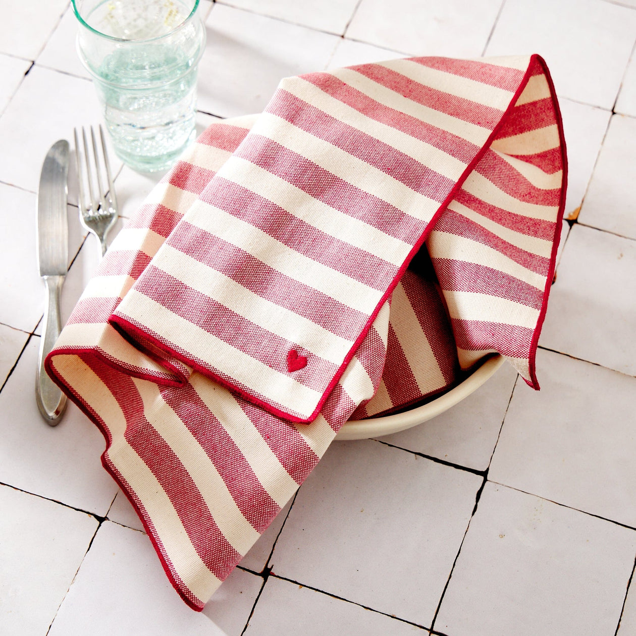 Torres Novas Striped Dinner Napkins — Set of 2 Soft Goods Torres Novas 