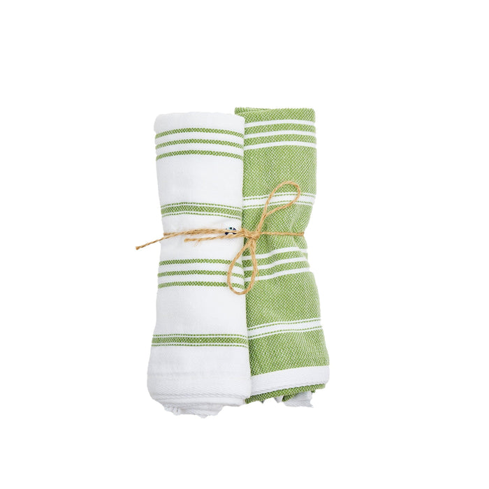Turkish Dish Towels - Set of 2 Housewares ANDHOME TEKSTIL Green 