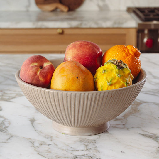 Un Vie Nomande Earth Lines Large Serving Bowl Pottery Un Vie Nomade 