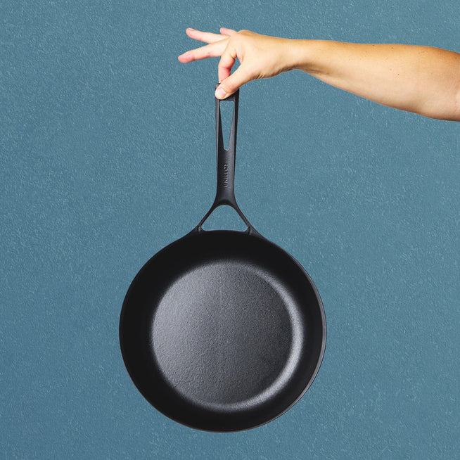 Now you can have the benefit of cast iron (even, long-lasting heat) without the weight