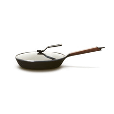 Vermicular Frying Pan + Glass Lid Bundle | 26cm Cookware Vermicular Walnut 