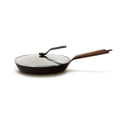 Vermicular Frying Pan + Glass Lid Bundle | 28cm Cookware Vermicular Walnut 