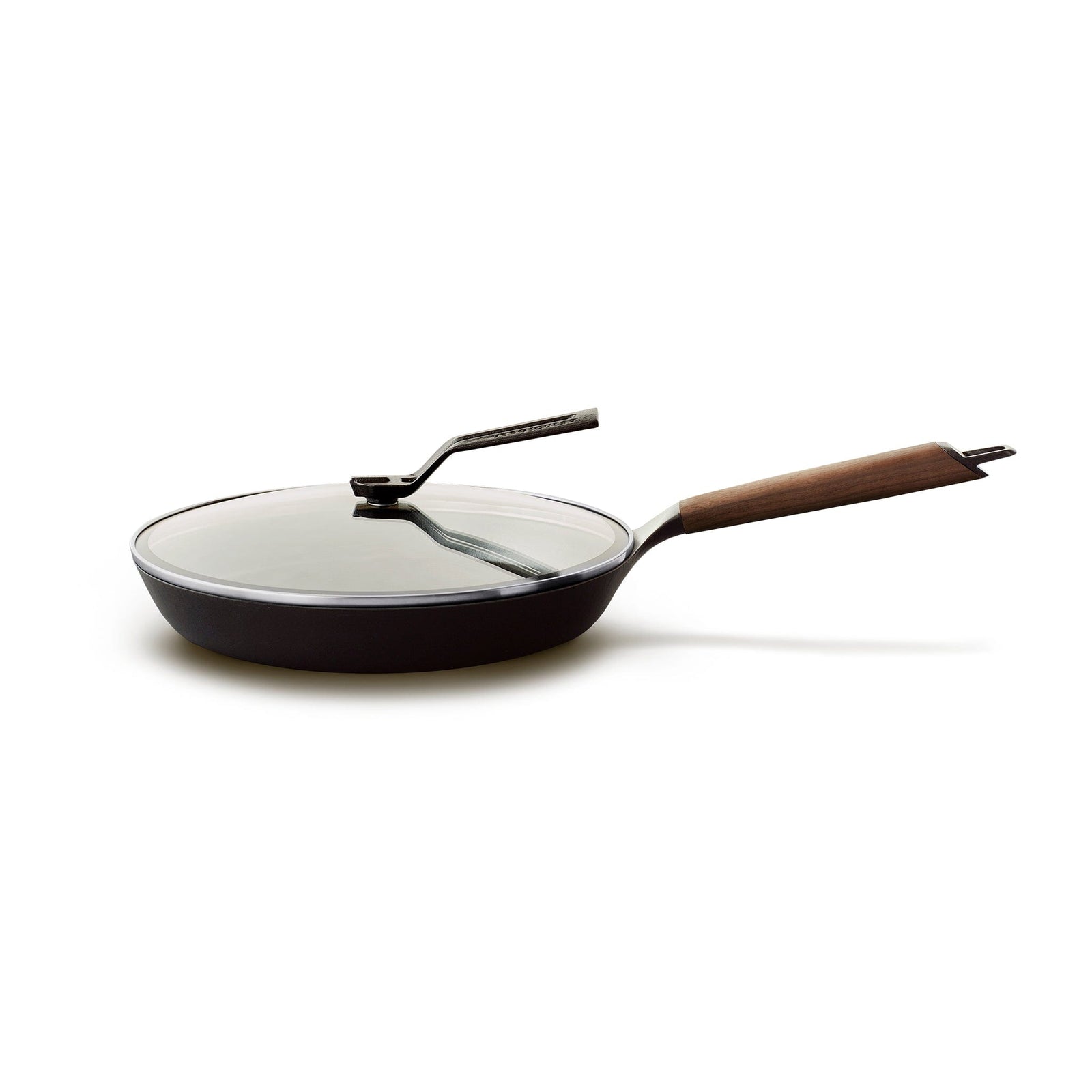 Vermicular Frying Pan + Glass Lid Bundle | 28cm Cookware Vermicular Walnut 