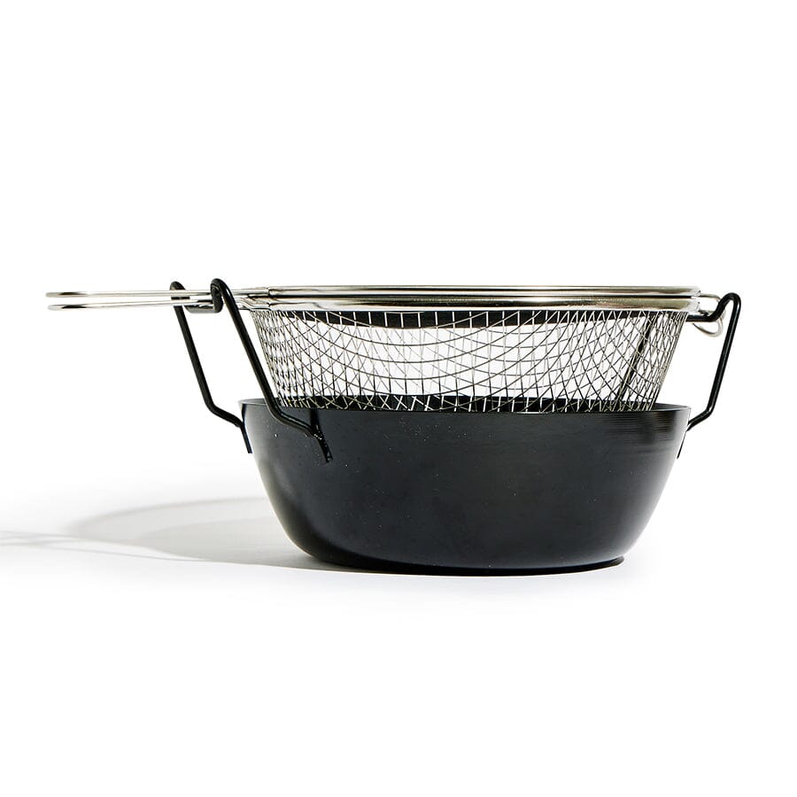 Enameled Iron Deep-frier with Basket