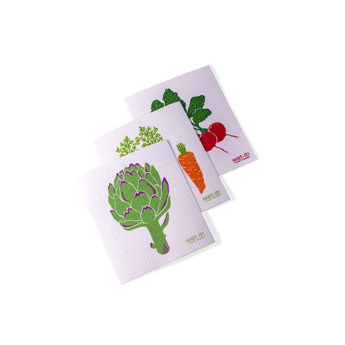 6 Pieces Swedish Kitchen Dish Towels Dishcloths, Vegetables Cloths