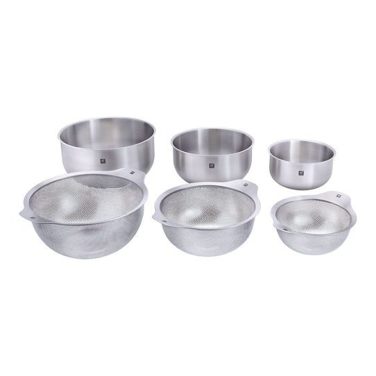 Zwilling 6pc Stainless Steel Nesting Bowl & Strainer Set Zwilling J.A. Henckels 