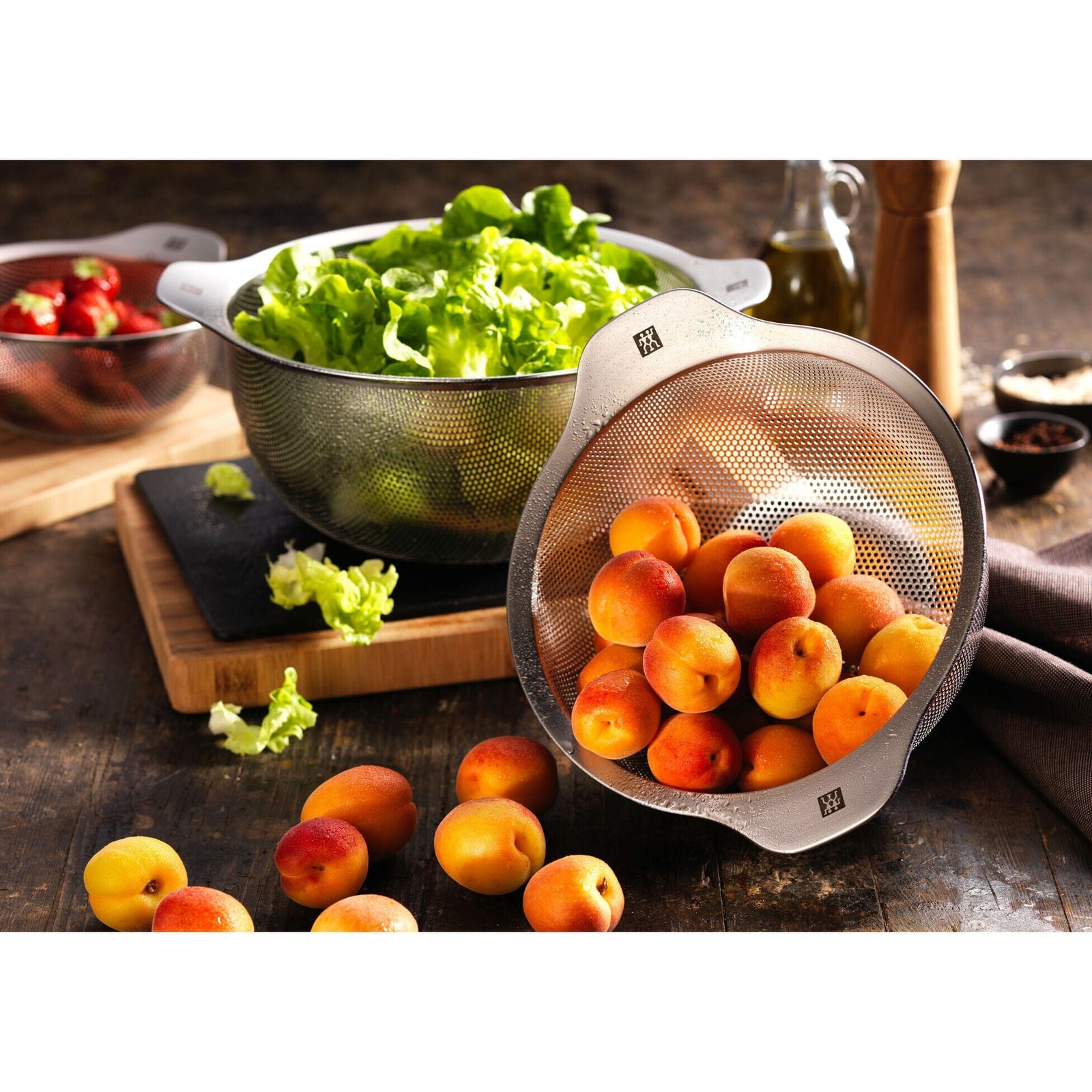 Zwilling 6pc Stainless Steel Nesting Bowl & Strainer Set Zwilling J.A. Henckels 