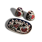 Anatolia Hand-Painted Ceramic Salt and Pepper Set Equipment Aydan Büyükkalaycı 