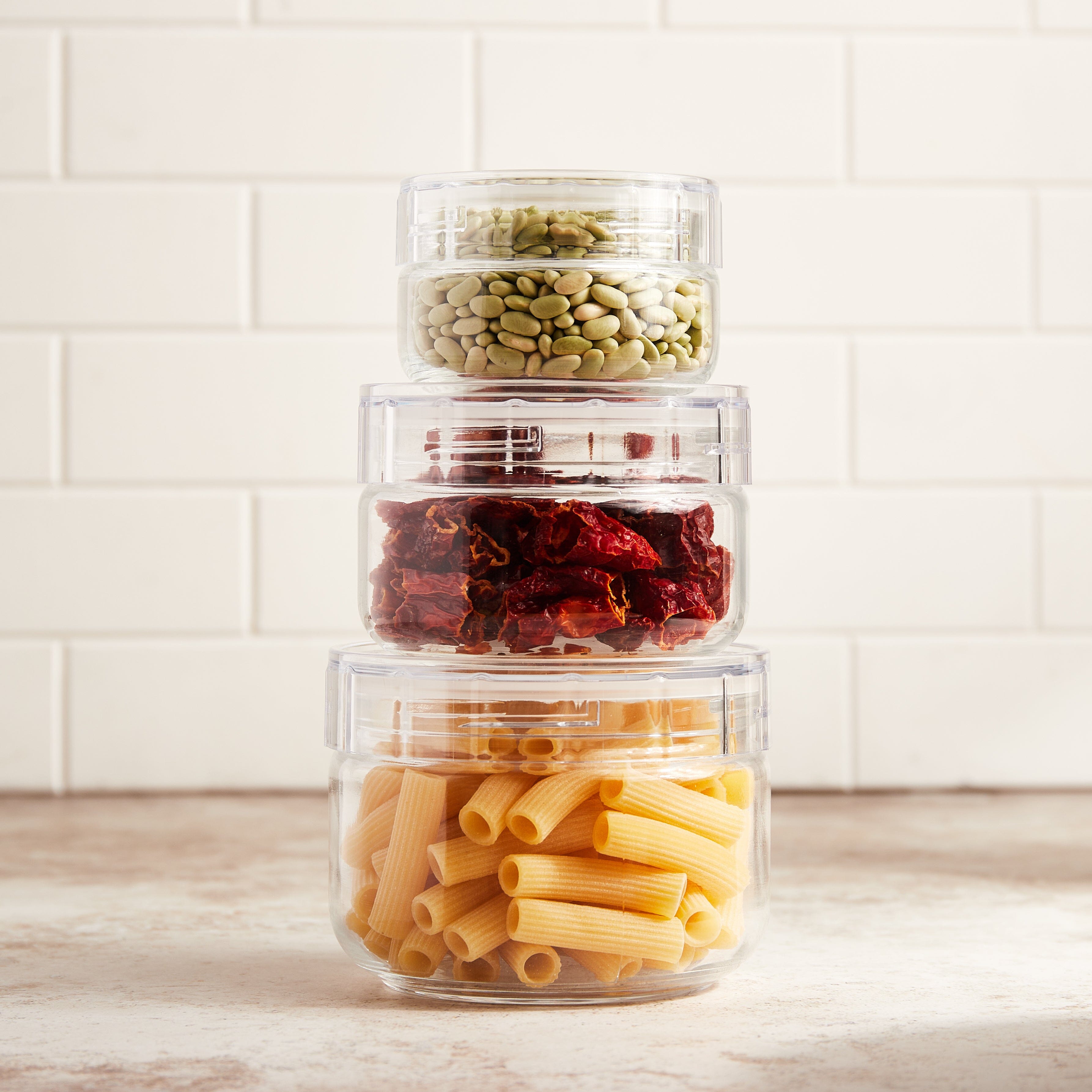 stackable glass storage containers