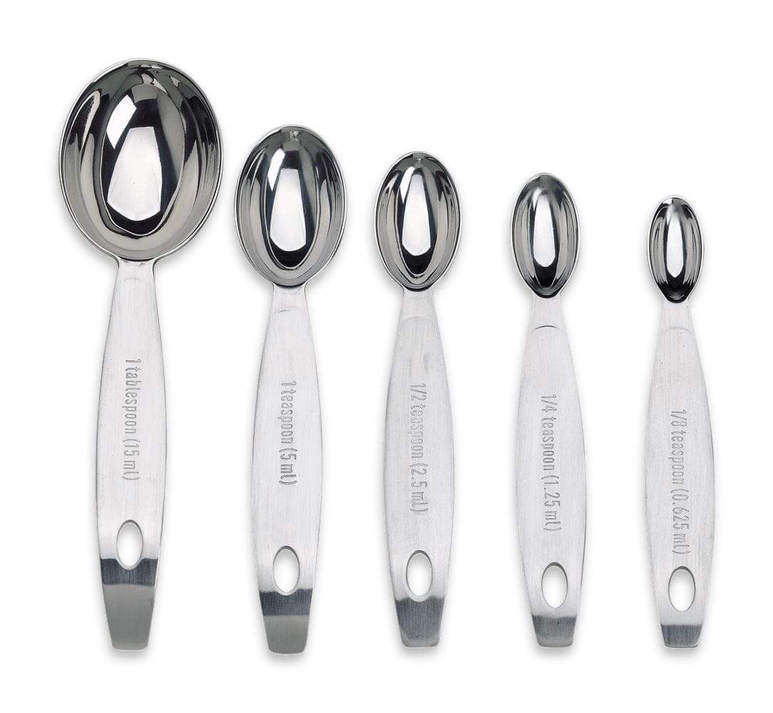 Silicone & Stainless Steel Gray Measuring Spoon Set, 1 - Foods Co.