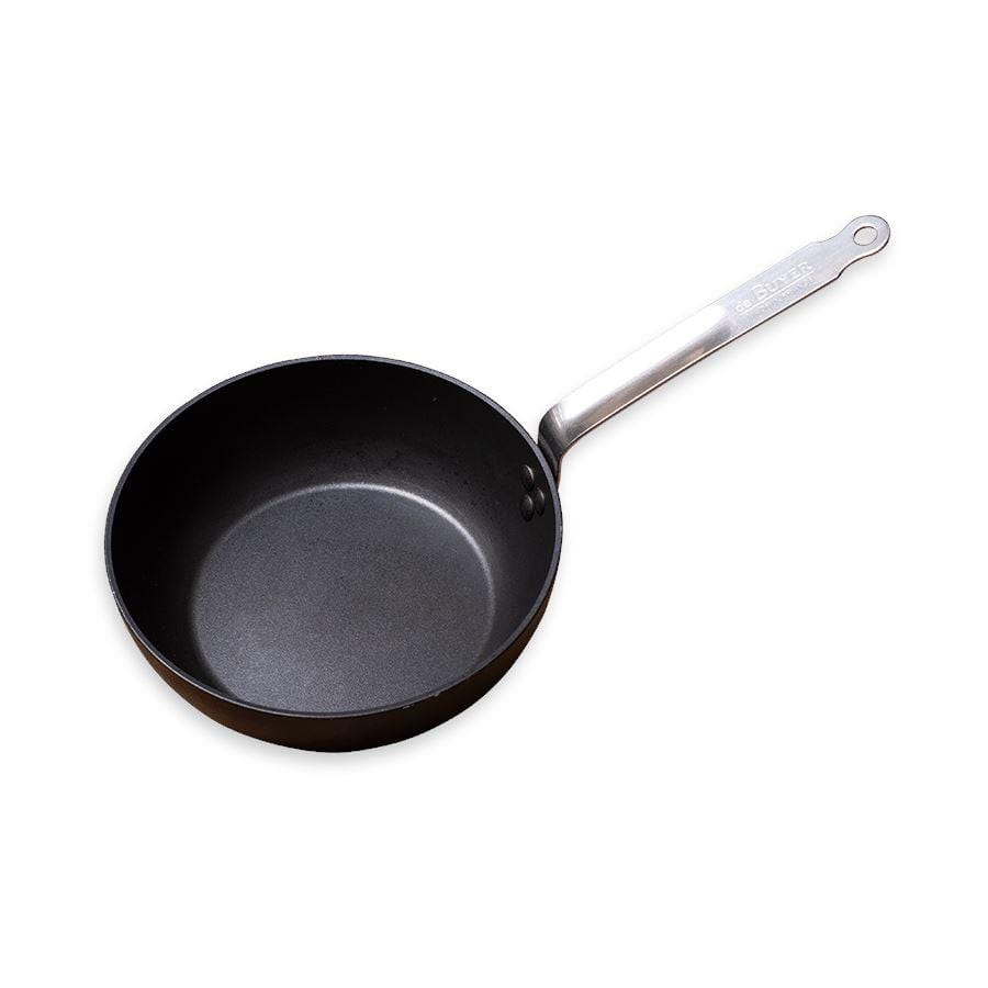 Matfer Bourgeat, Gray 0 Black Steel Round Frying Pan, 10 1/4-Inch