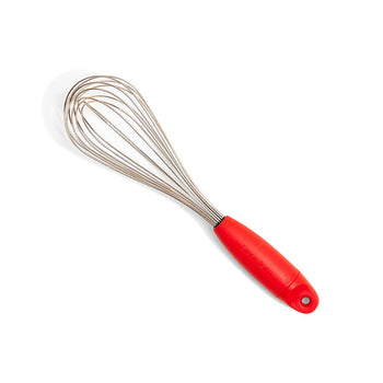 Mini Red Silicone and Stainless Steel Whisk Set of 2 by World Market