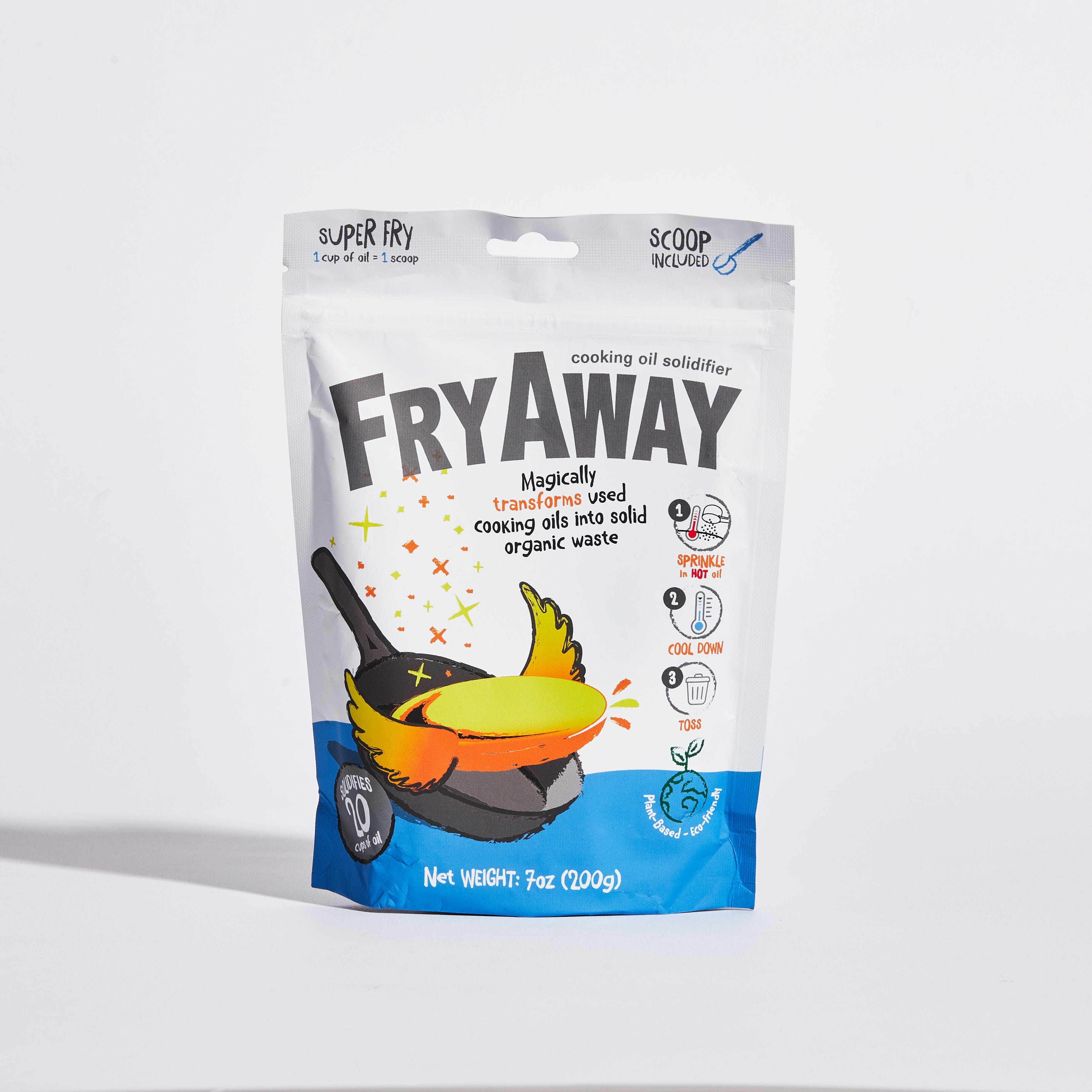 FryAway, Pan Fry, Cooking Oil Solidifier