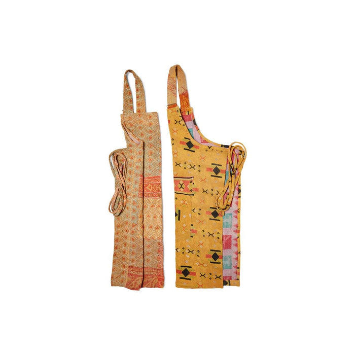 J. Catma Upcycled Kantha Apron — Coral Colorway Housewares J. Catma 