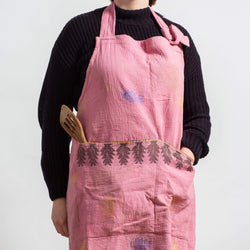 J. Catma Upcycled Kantha Apron — Red/Pink Color Way