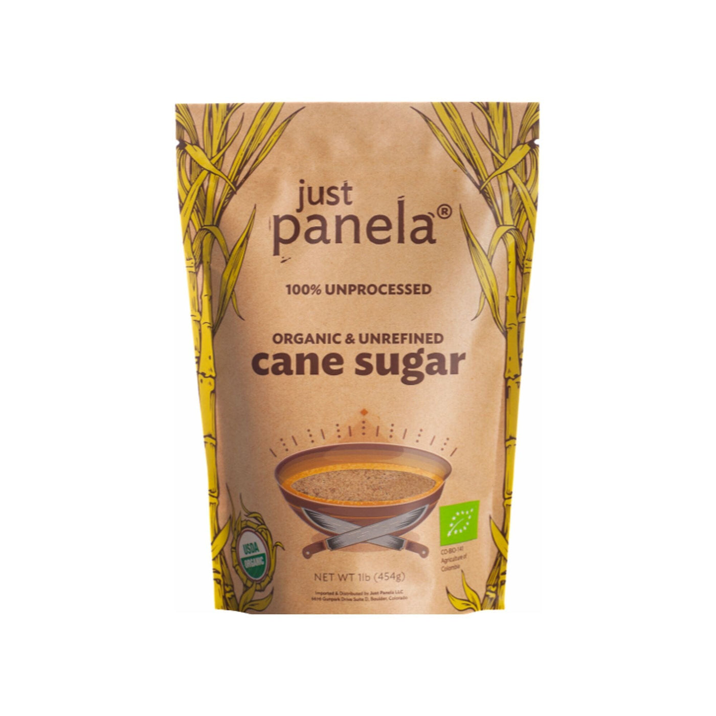 Just Panela Granulated Panela Sugar Pantry Just Panela 1 lb Bag 