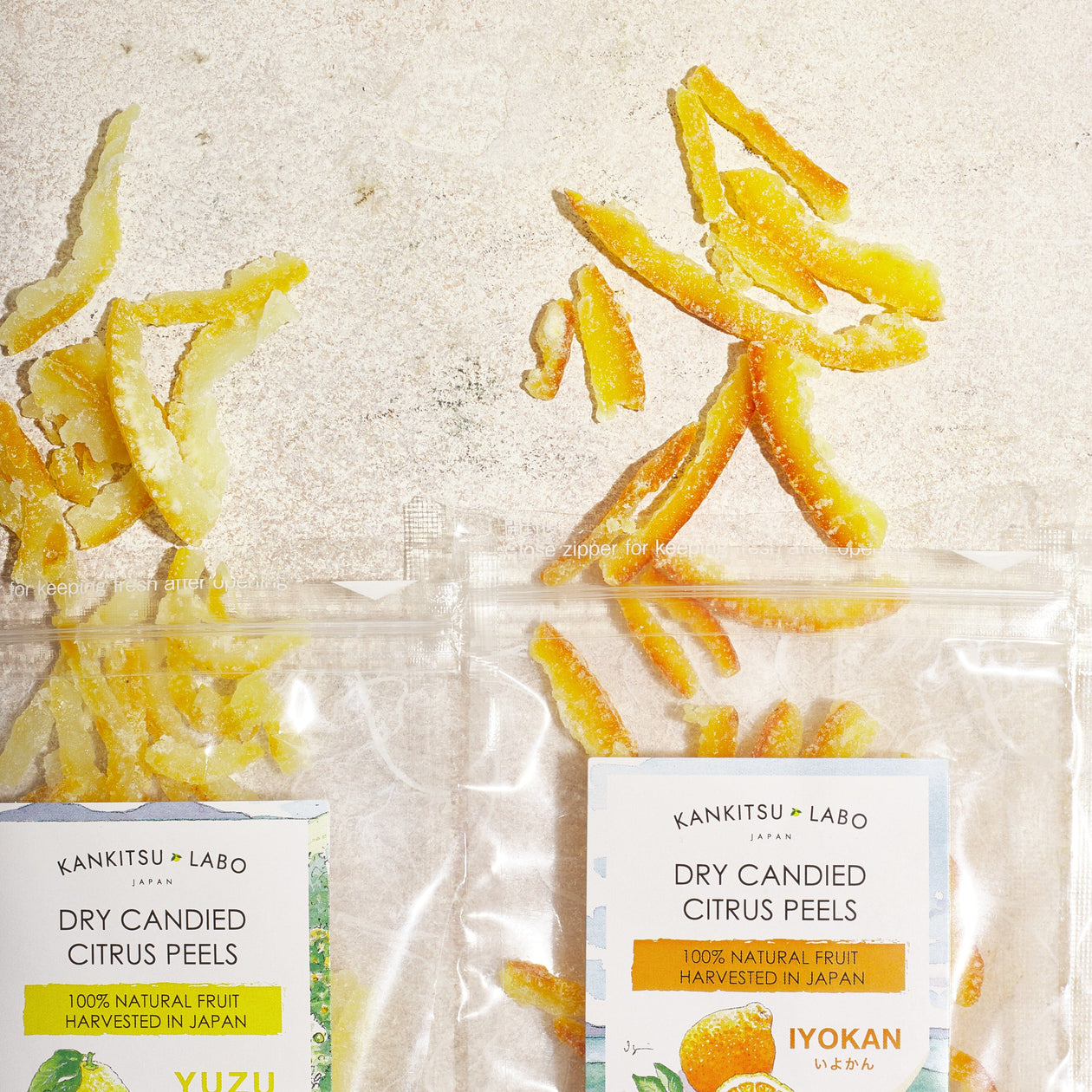 Kankitsu & Labo Dry Candied Citrus Peels 5 Pack Sampler Pantry Umami Insider 