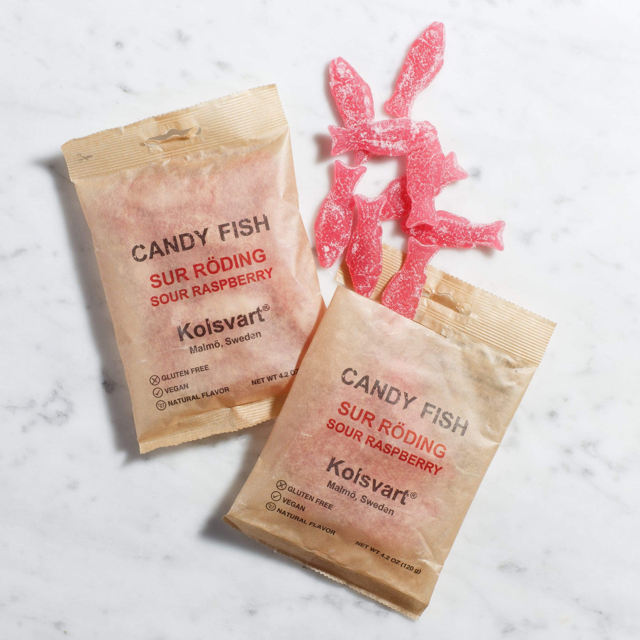 Kolsvart Sour Raspberry Swedish Fish — Set of 2 Pantry Italian Products & Beyond 