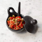 La Chamba® Salsa Dish with Spoon Equipment Ancient Cookware 