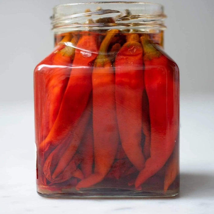 Masseria Mirogallo Diavolicchi Hot Peppers in Extra-Virgin Olive Oil Pantry Manicaretti 