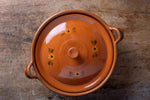 Mexican Terra Cotta Medium Flat Cazuela Equipment Ancient Cookware 