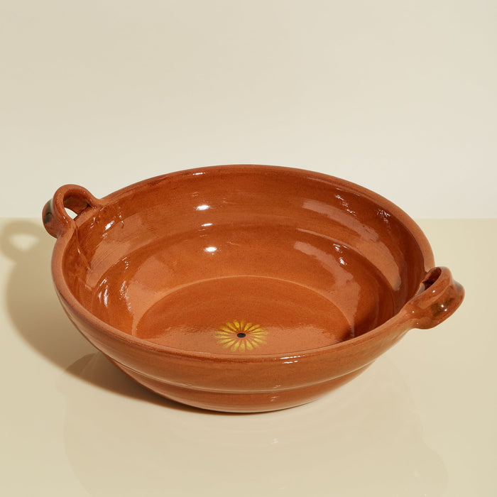 Mexican Unlidded Clay Cazuela Equipment Ancient Cookware Terra Cotta 